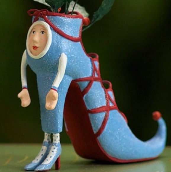 Unique Blue and Red Decorative Shoe Ornament - Picture 1 of 6